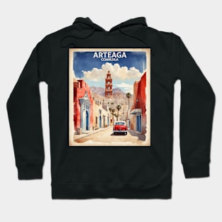 Arteaga Coahuila Mexico Vintage Tourism Travel Hoodie